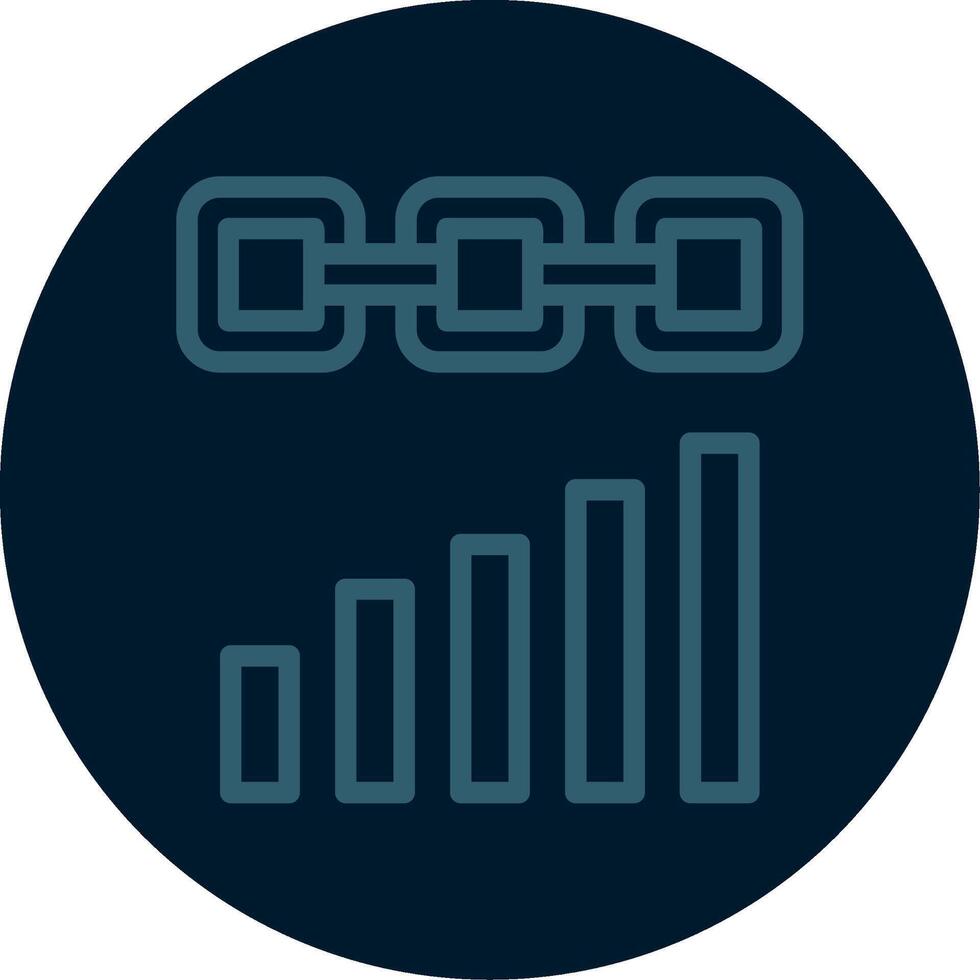 Chain Line Multi color Icon vector