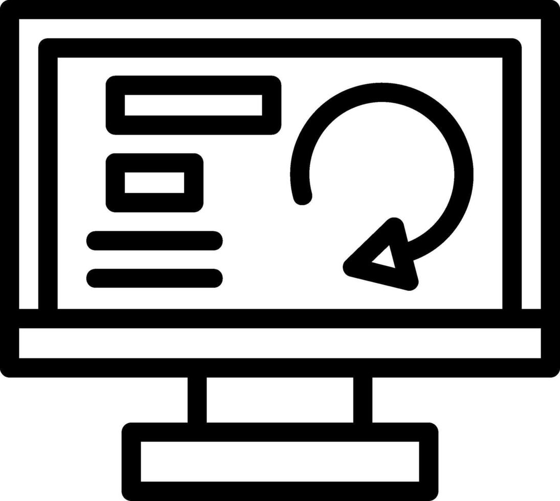 Redo Line Icon vector