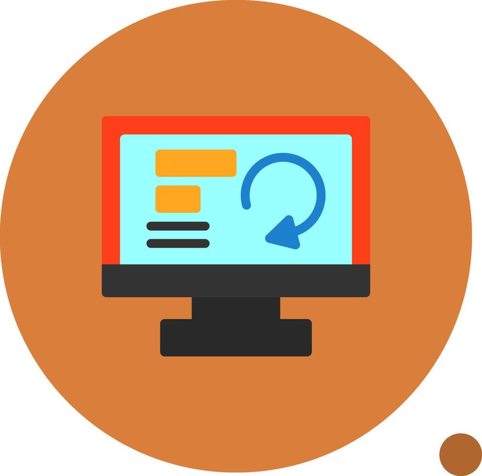 Redo Flat Shadow Icon vector