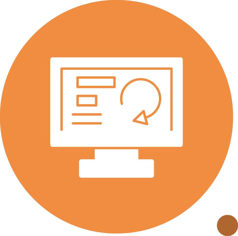 Redo Glyph Shadow Icon vector