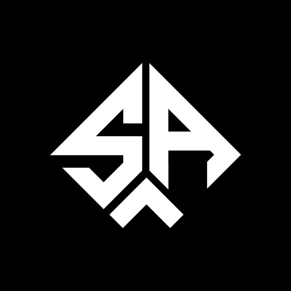 SA letter logo design on black background. SA creative initials letter logo concept. SA letter design. vector