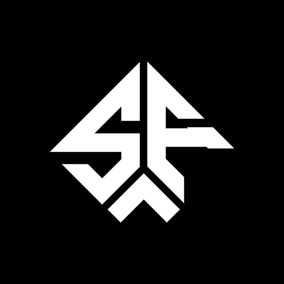 SF letter logo design on black background. SF creative initials letter logo concept. SF letter design. vector