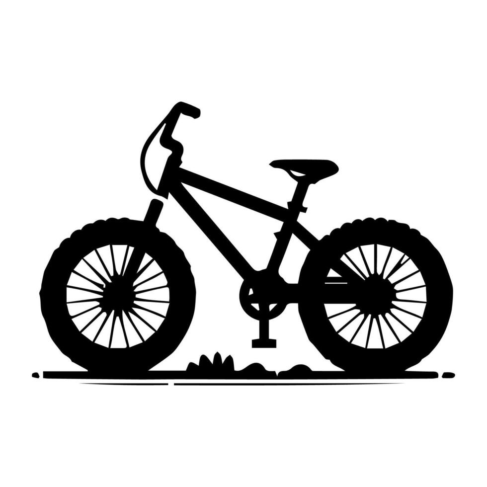 Bicycle shiluatte on white background. Vector illustration.