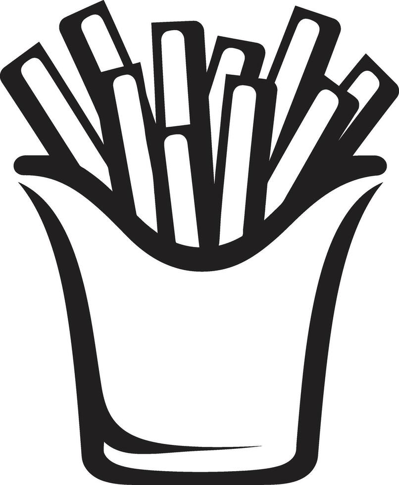 PotatoPerfection Dynamic Fry Emblem TastyTaters Fry Symbol vector