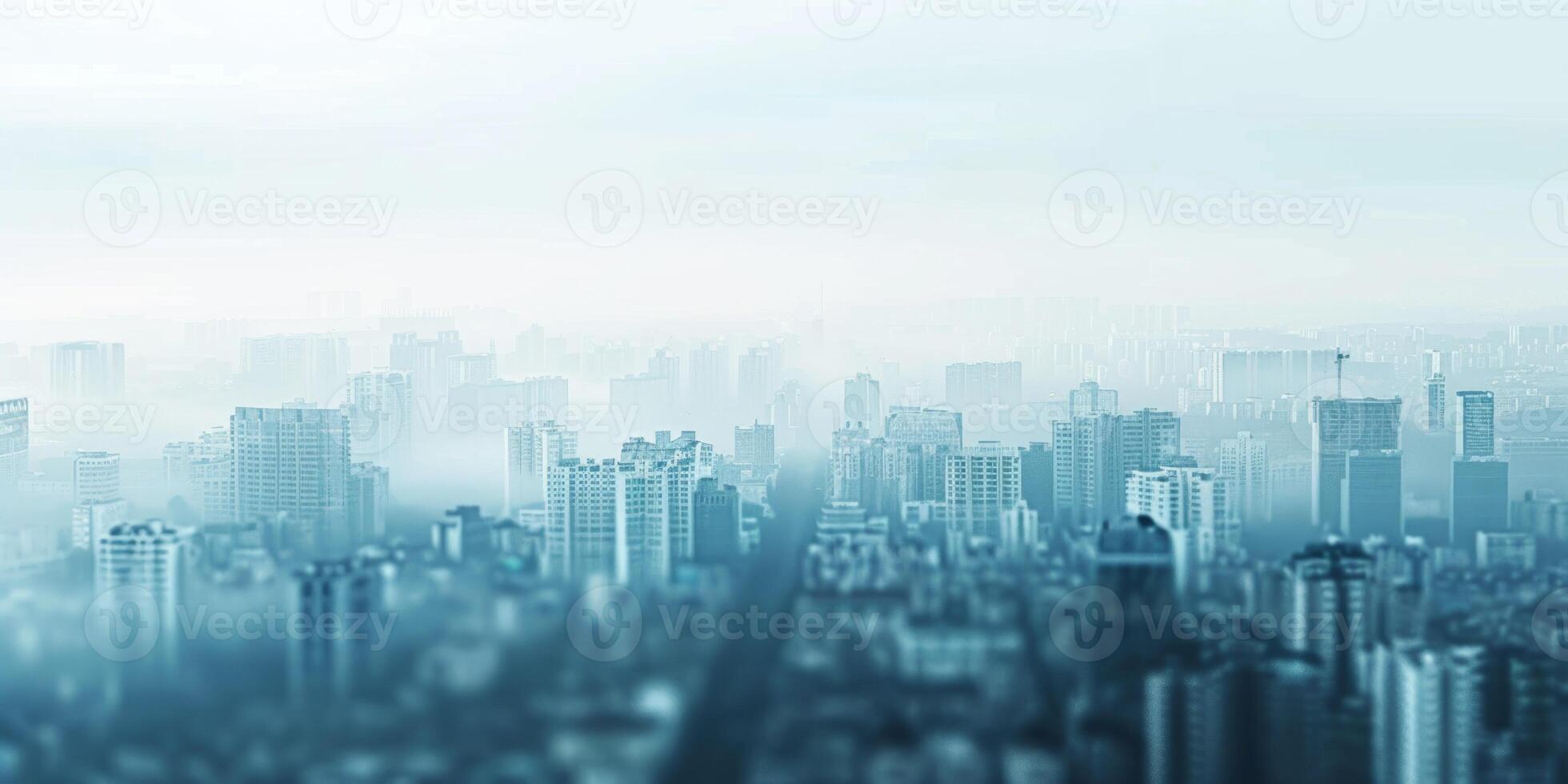Genersmog in a big city bird's eye view ative AI photo