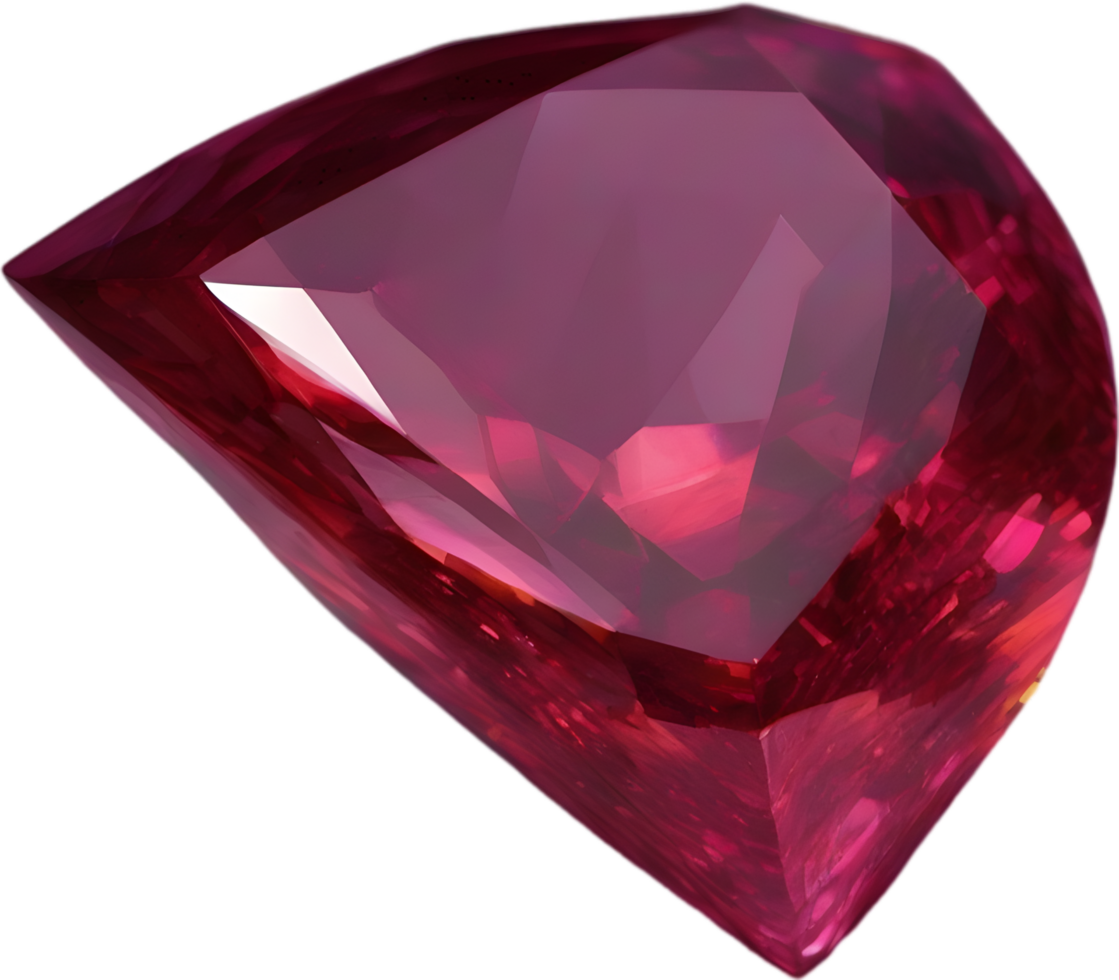 AI generated Ruby stone, colorful gemstone clipart. png