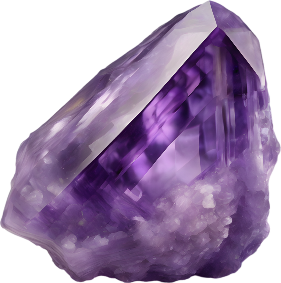 AI generated Amethyst stone, colorful gemstone clipart. png