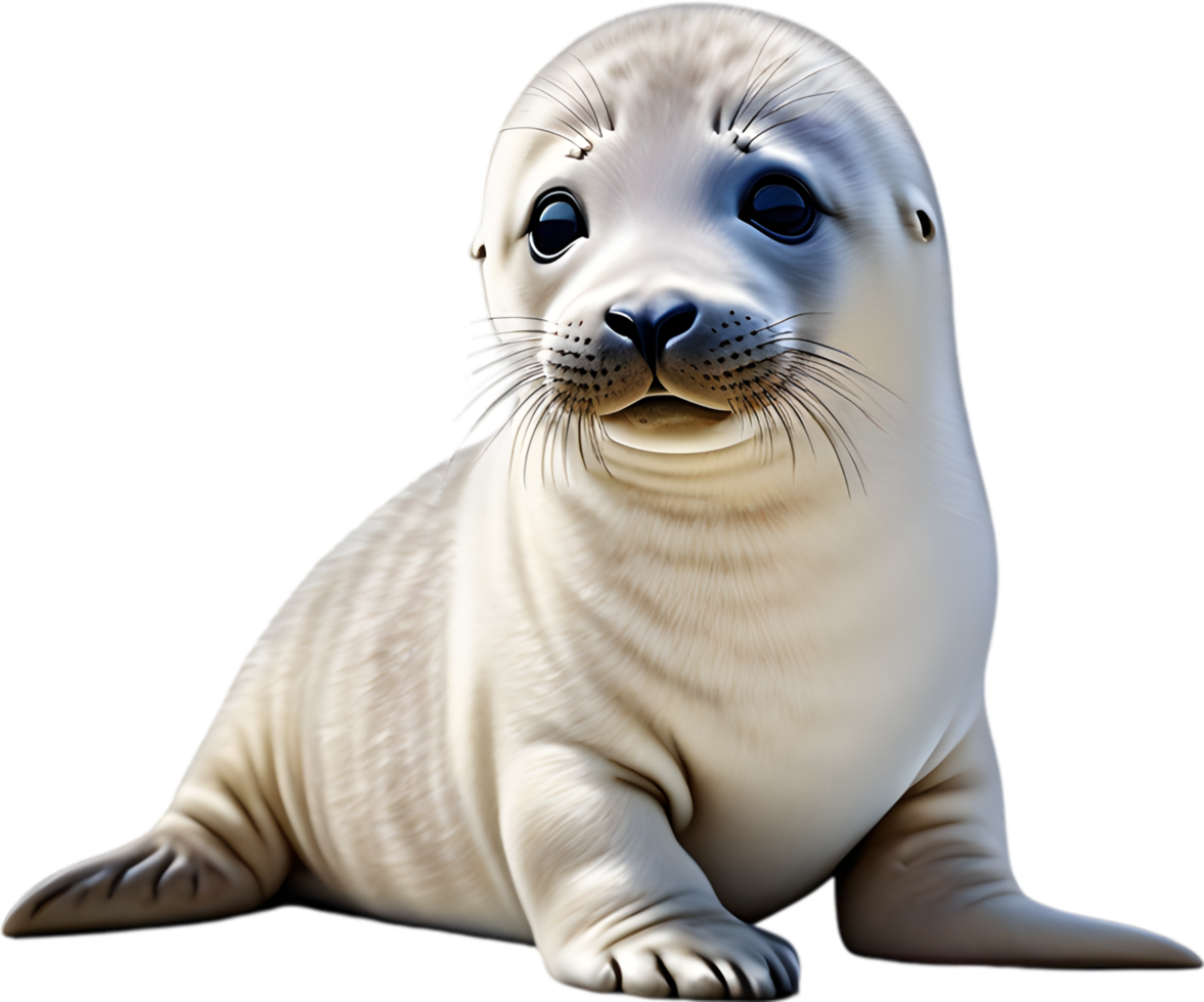 AI generated Watercolor painting of a cute Seal. png