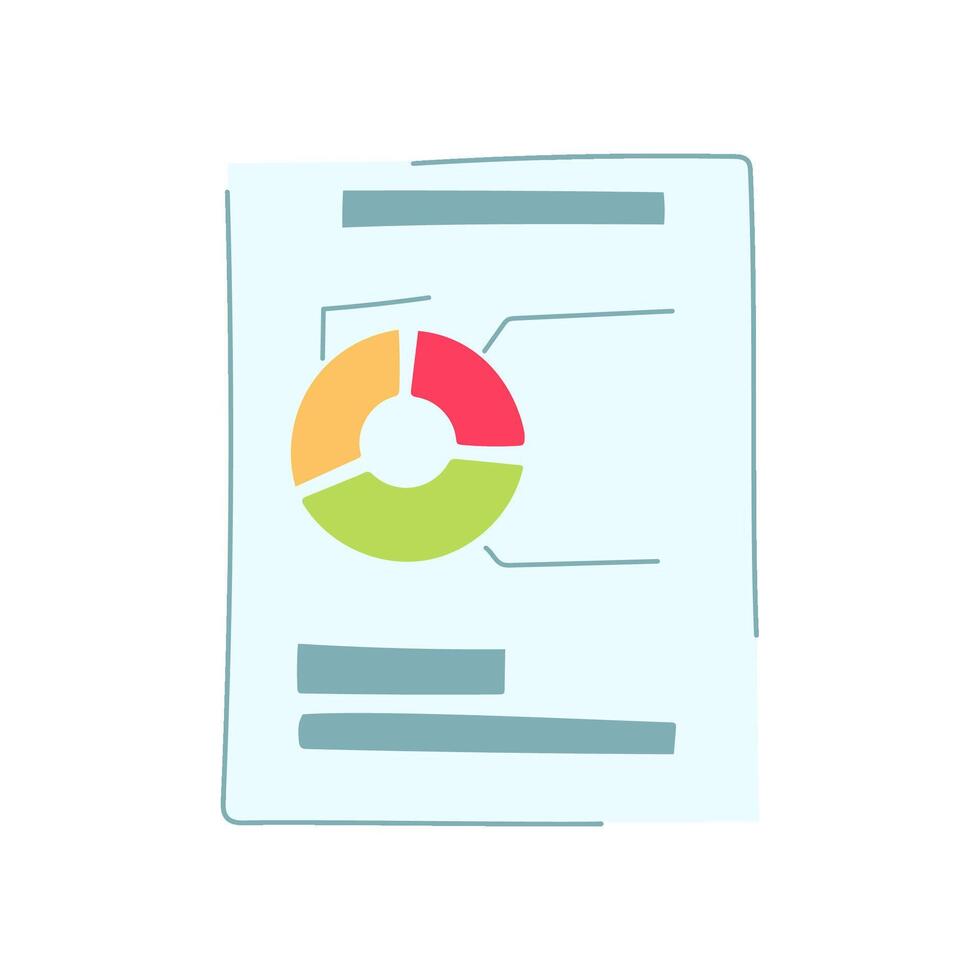 analysis financial report cartoon vector illustration