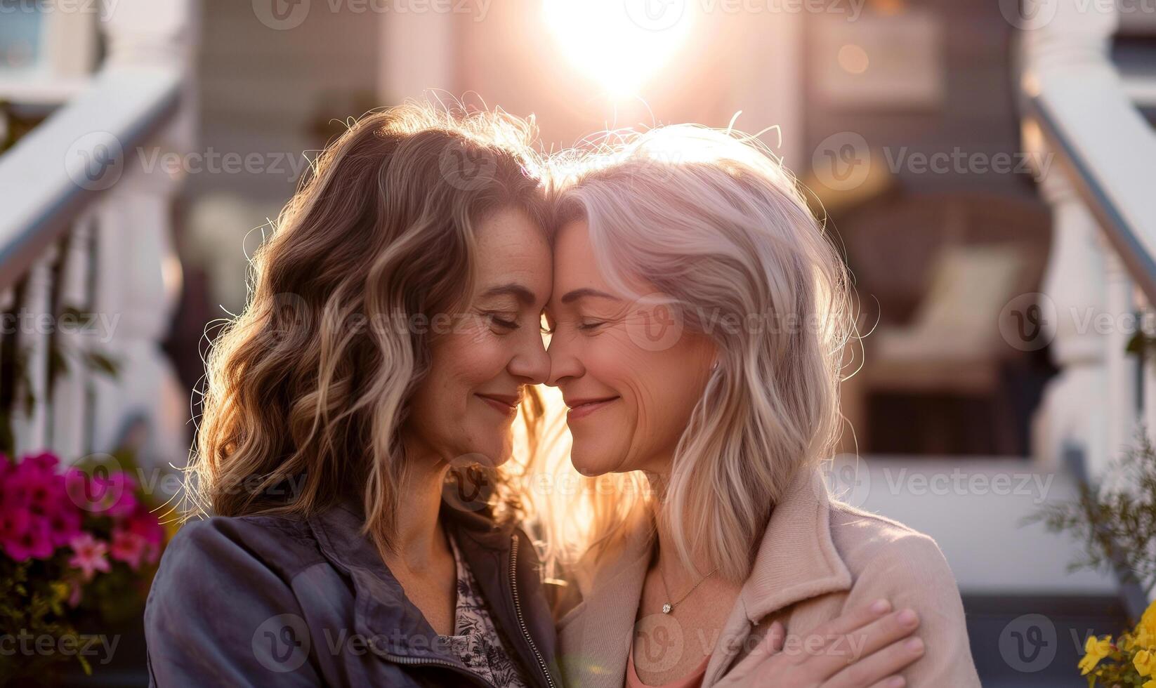 Tender Mother Daughter Moment Filled with Familial Warmth photo