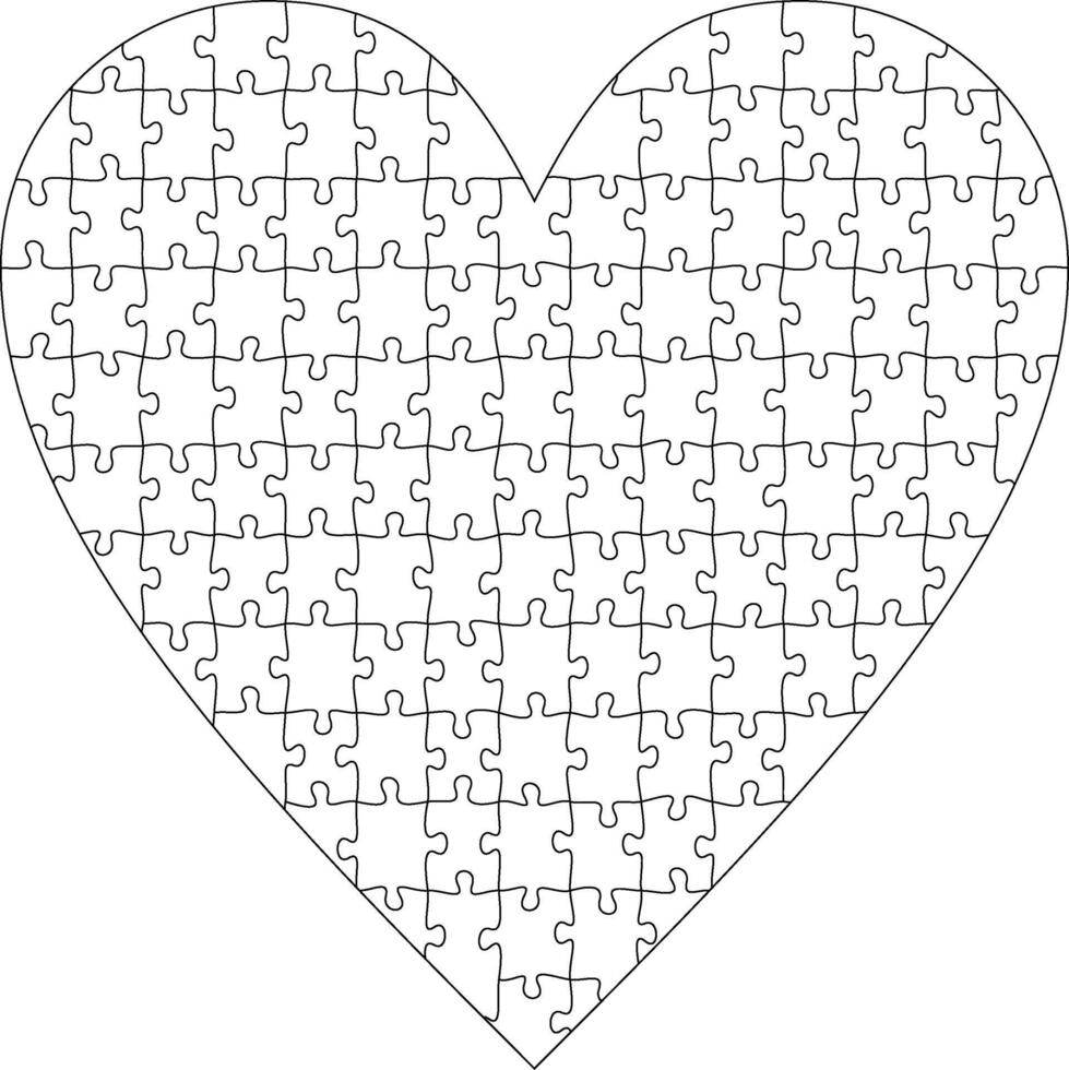 Heart Puzzle files for laser cutting, file for plotter cutting, xtool files, silhouette cameo files vector