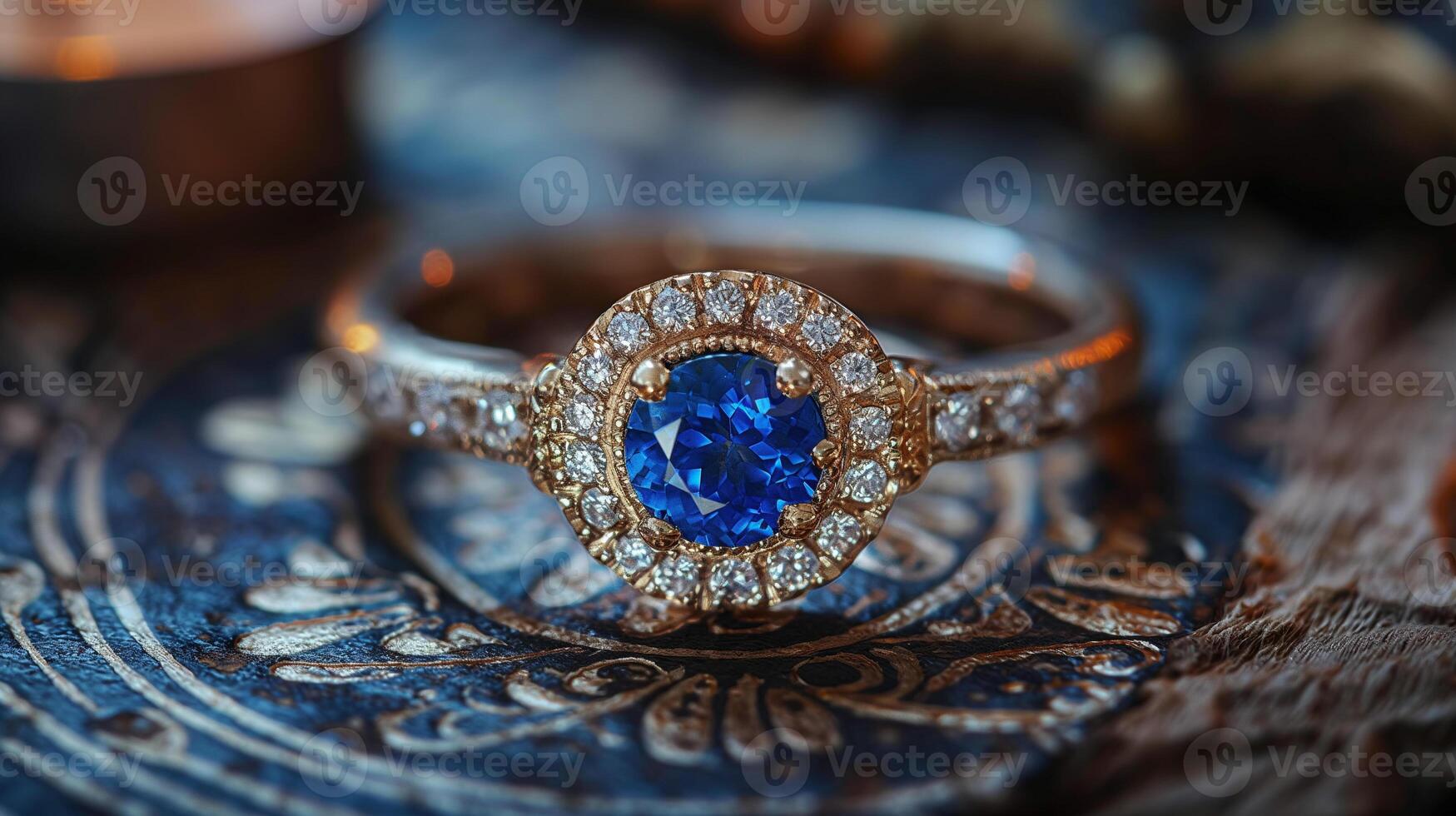Blue sapphire ring photo
