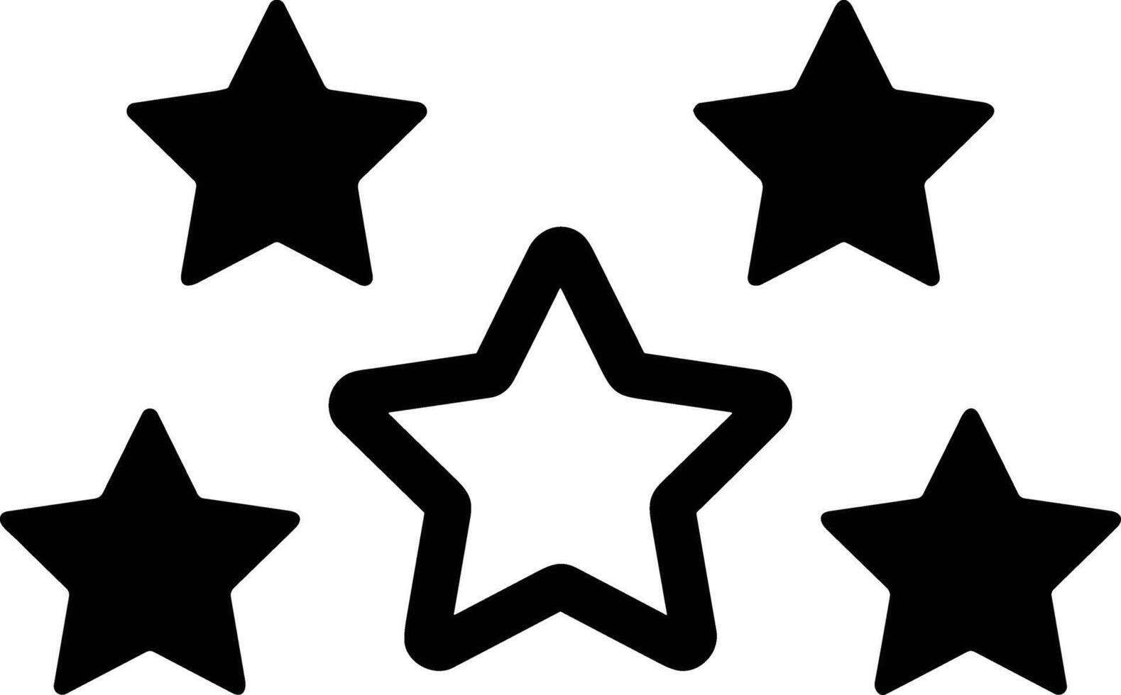 Star icon symbol image for rangking or rating reward vector