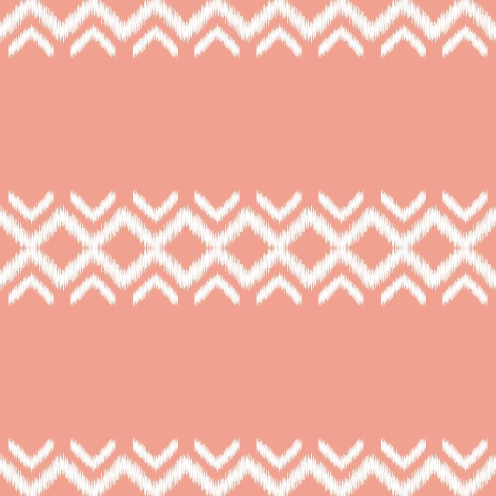 Traditional Ethnic ikat motif fabric pattern background.Embroidery Ethnic pattern pink pastel rose pink background pattern cute wallpaper. Abstract,illustration.Texture,frame,decoration. vector