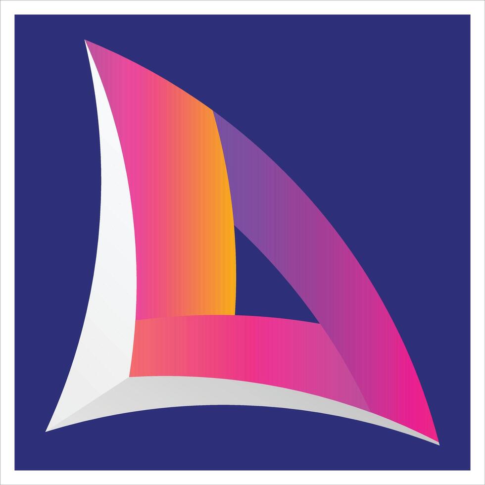 Ship icon. Boat Icon. Abstract logo of rainbow colored Premium design. Abstract triangle mountain logo illustration clours white red purple blue Fire Flower background Blue . vector