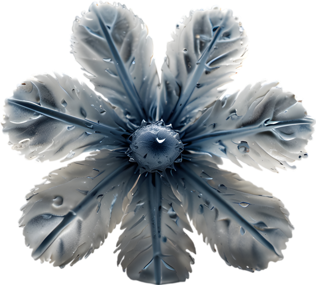 Enchanted frost flower, clipart for decoration. Ai-Generated. png
