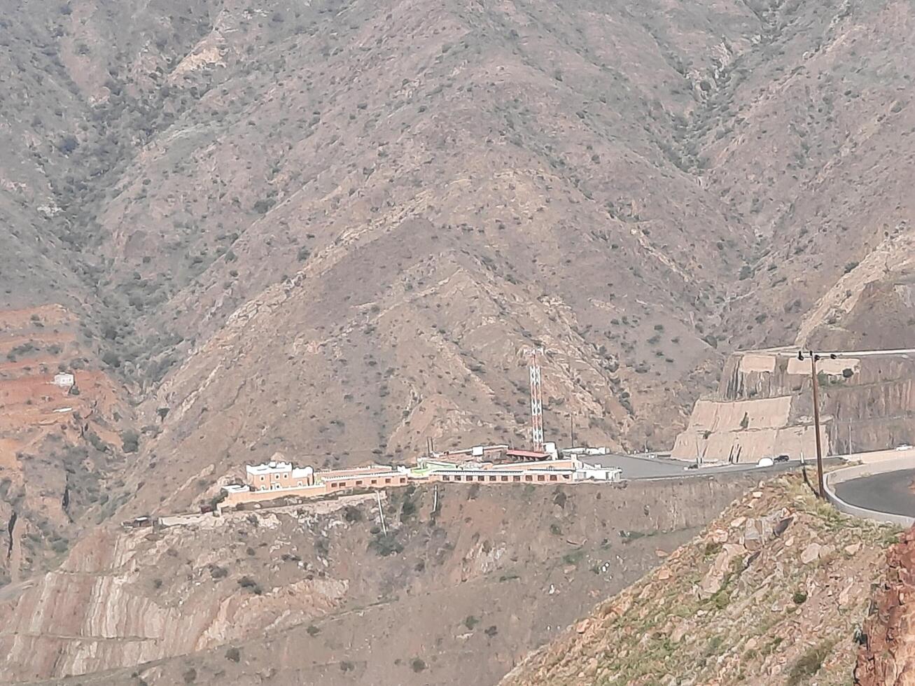 Al Bahah, Saudi Arabia, 12 April 2024 - Beautiful daytime view of King Fahd road in Sarawat mountains near Al Baha, Saudi Arabia. photo