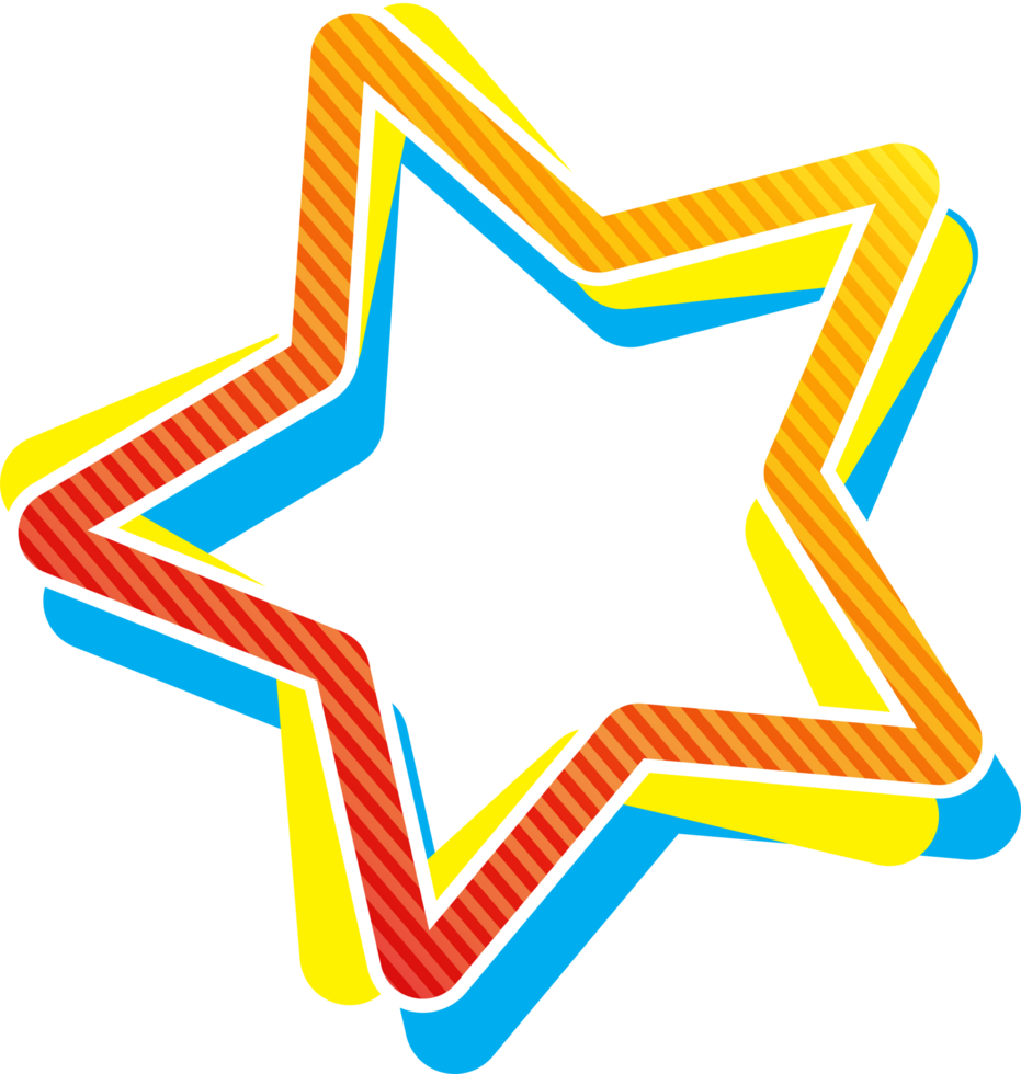 Star Shape Border Y2K style png