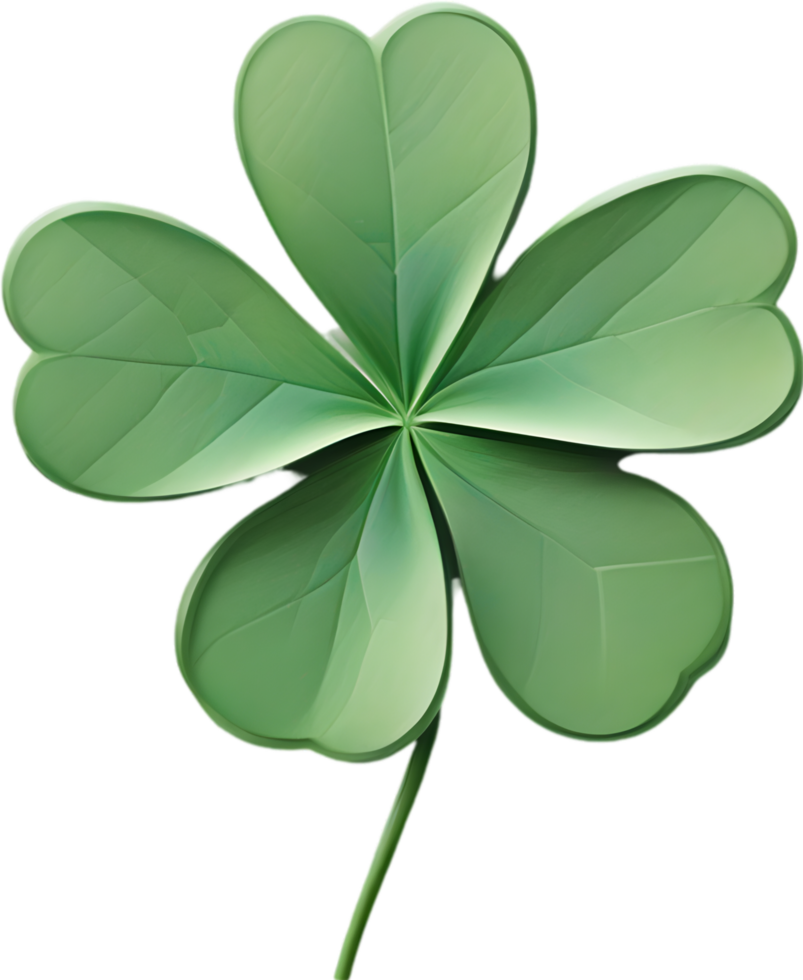 a cute Clover's leaf icon. AI-Generated. png