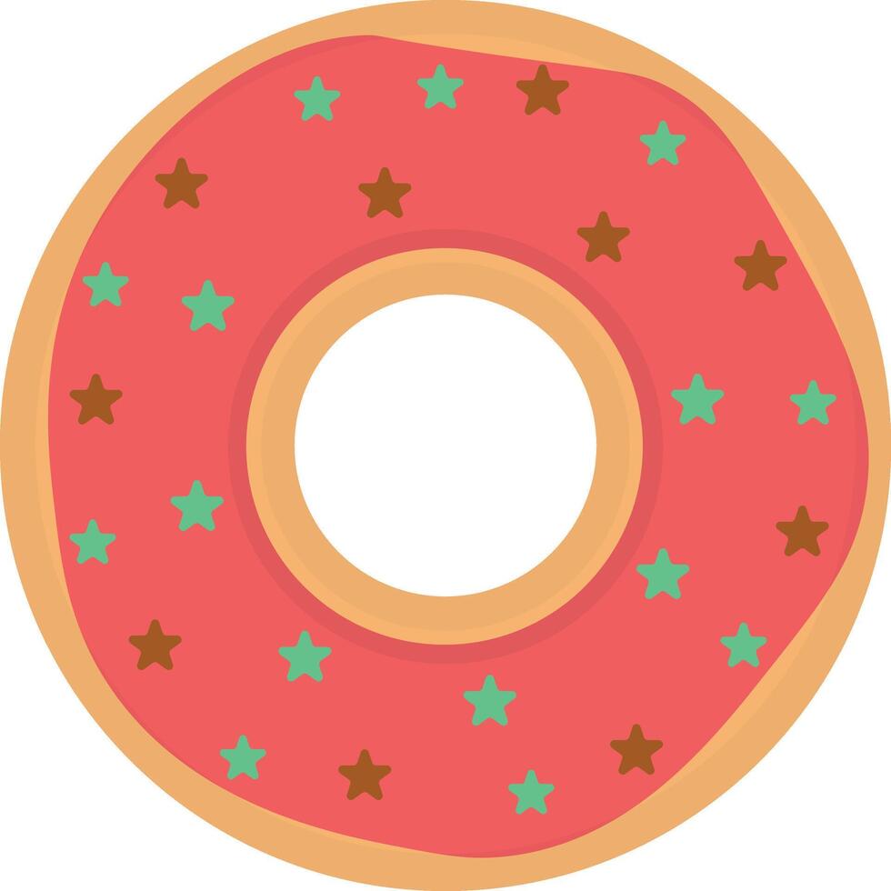 Sweet Donuts Illustration. Delicious Snack. with Chocolate, Macha, and Pink Glazed Snack on White Background. vector