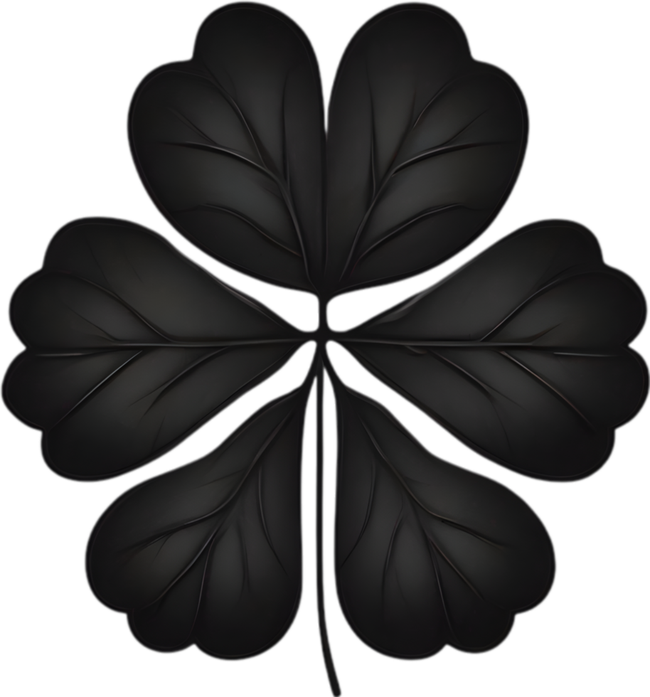 a cute Clover's leaf icon. AI-Generated. png