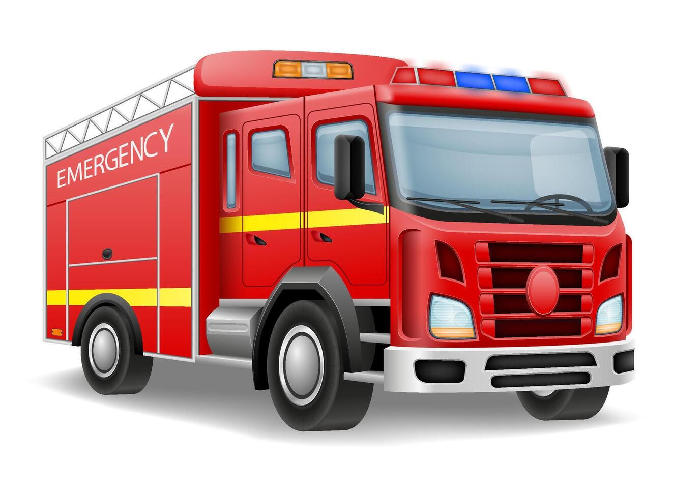 fire engine automobile car vehicle illustration isolated on white background vector
