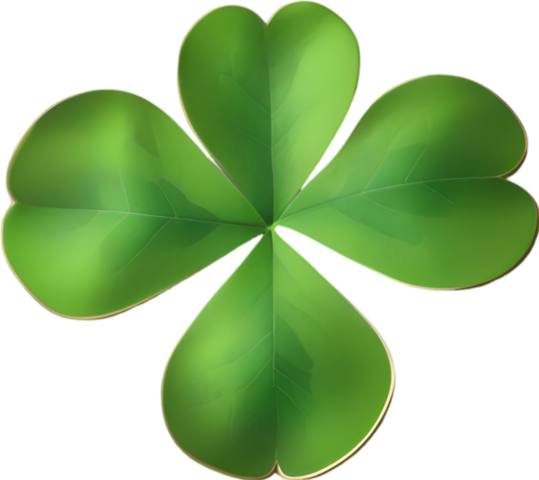 a cute Clover's leaf icon. AI-Generated. png