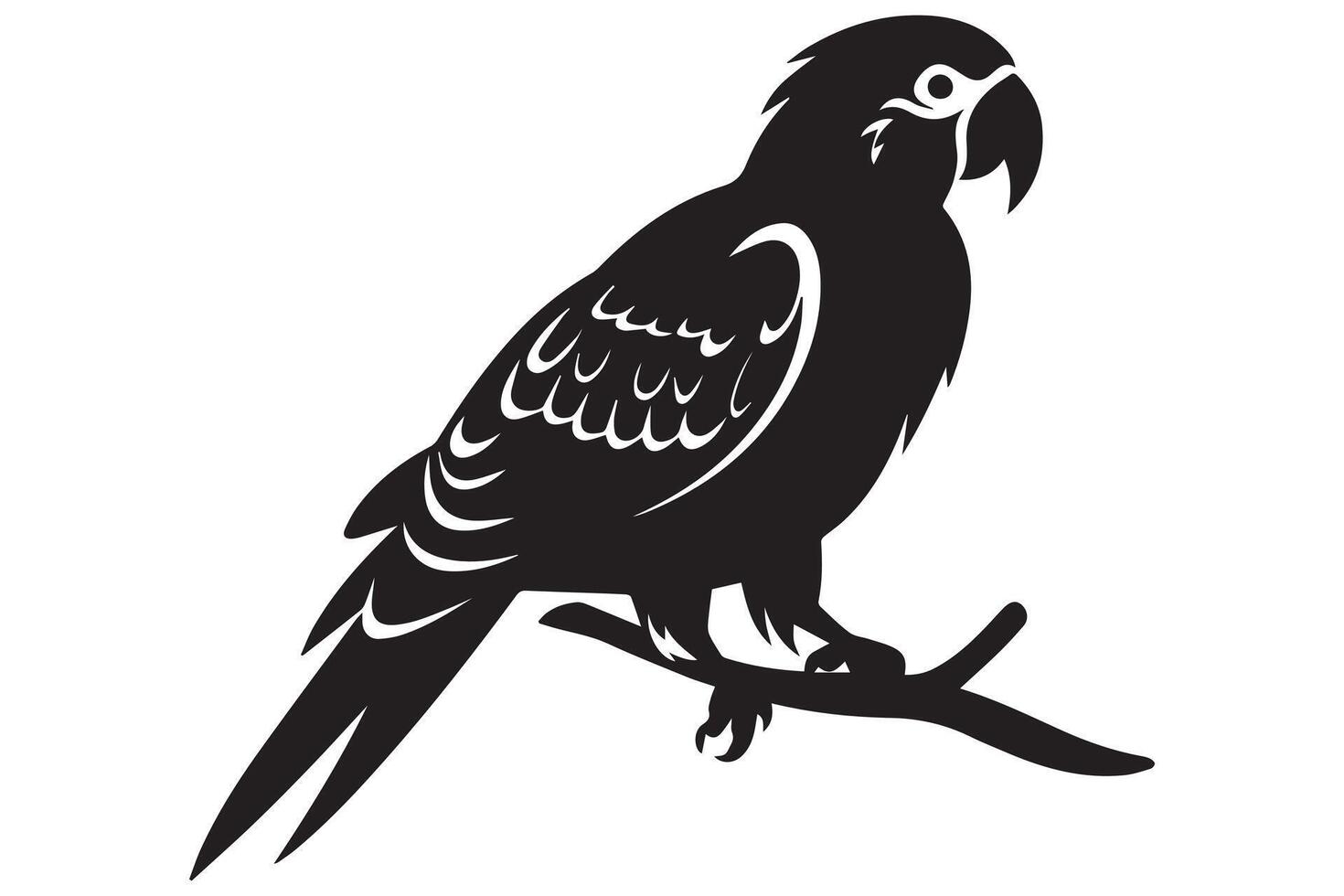 parrot silhouettes pro design vector