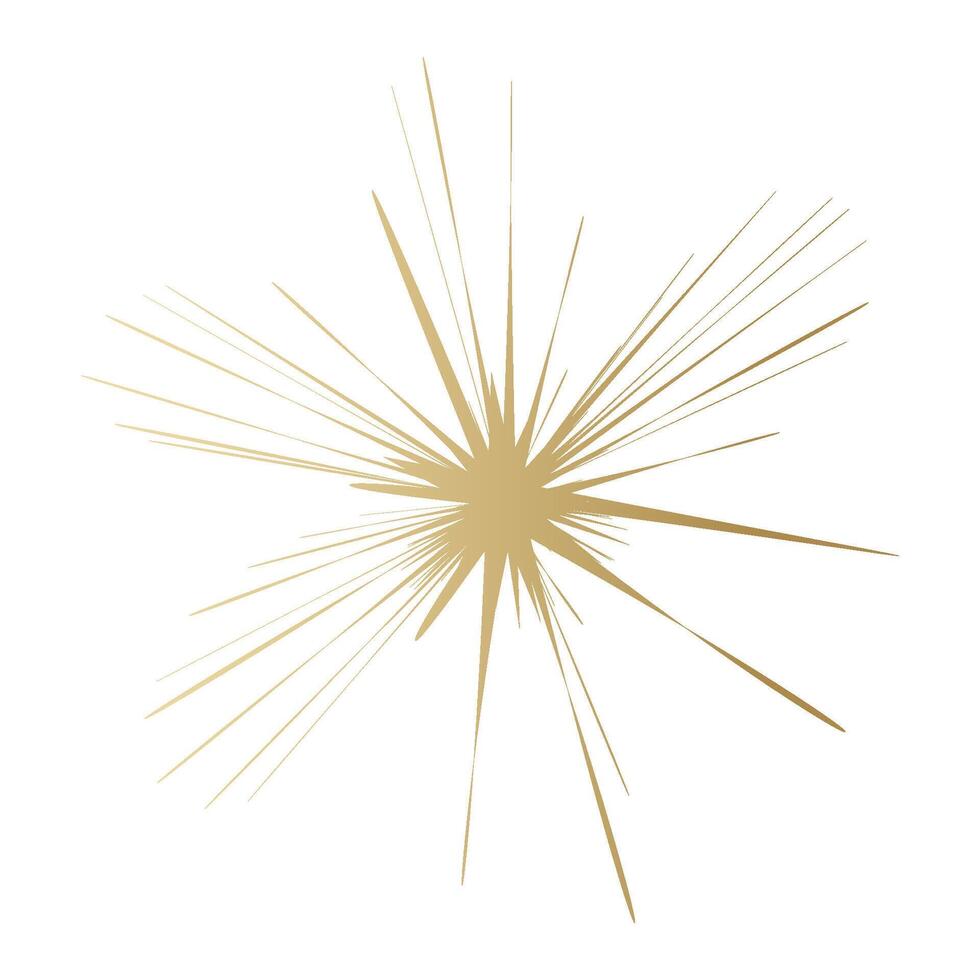 Gold Star sparkle icon. Golden Futuristic shapes.Christmas stars icons. Flashes from fireworks vector