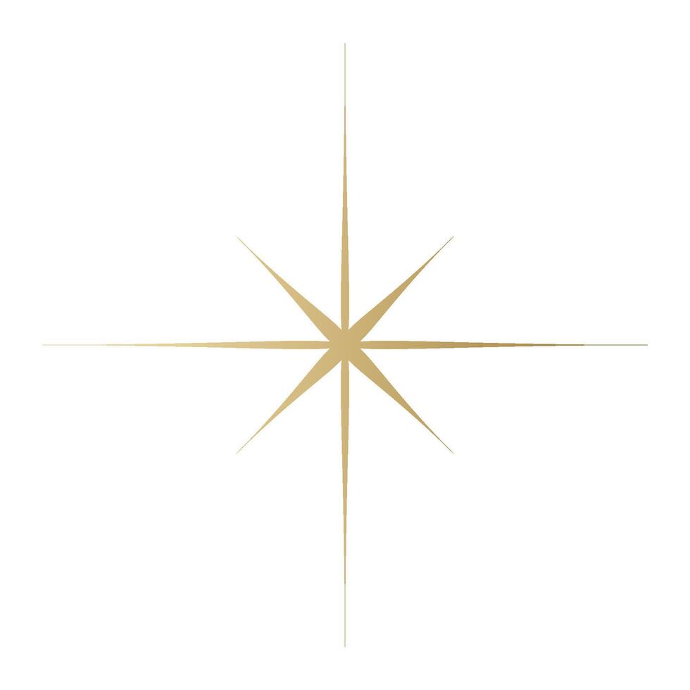 Gold Star sparkle icon. Golden Futuristic shapes.Christmas stars icons. Flashes from fireworks vector