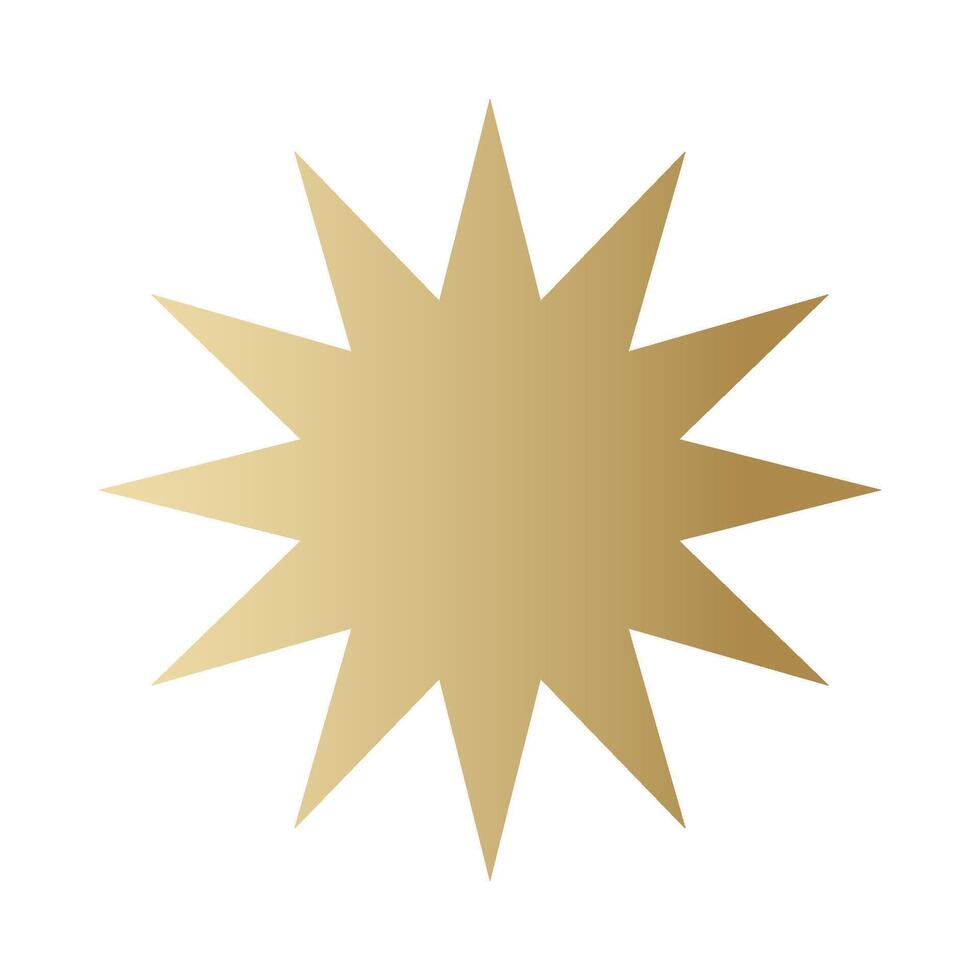 Gold Star sparkle icon. Golden Futuristic shapes.Christmas stars icons. Flashes from fireworks vector