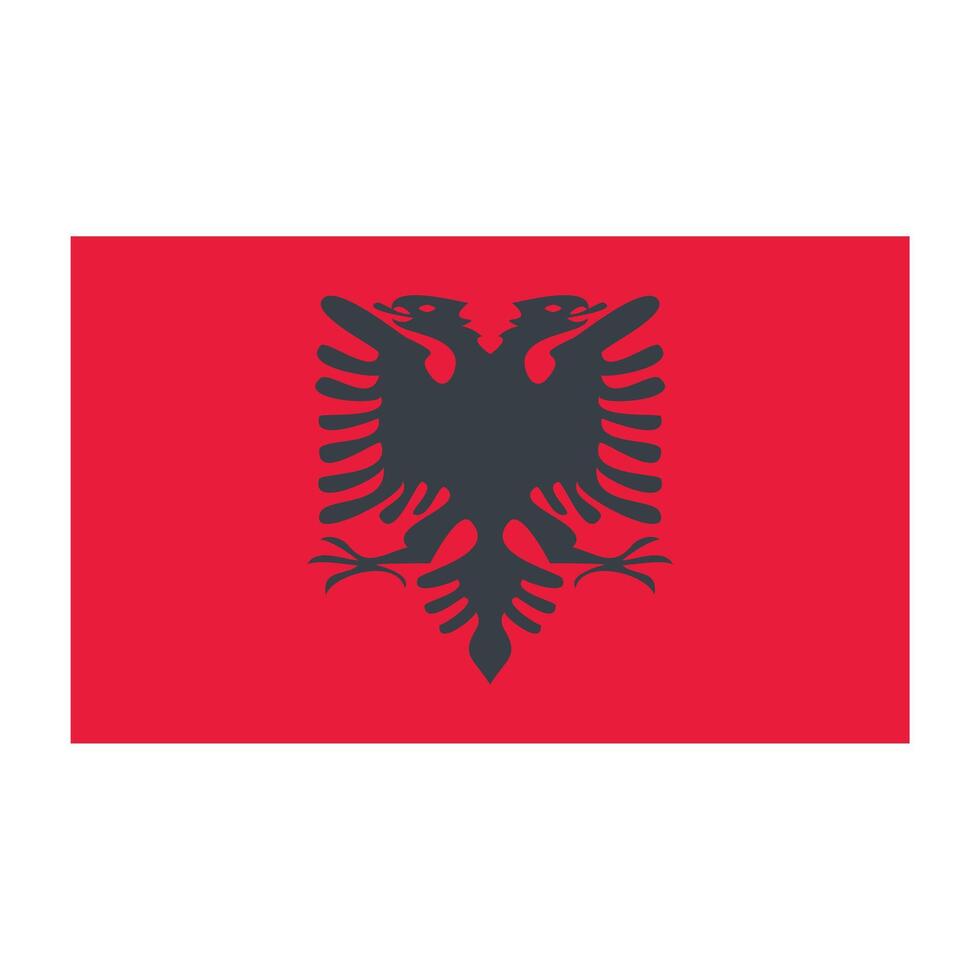 Albania national flag. illustration of Standard size, flag Albania. illustration. vector