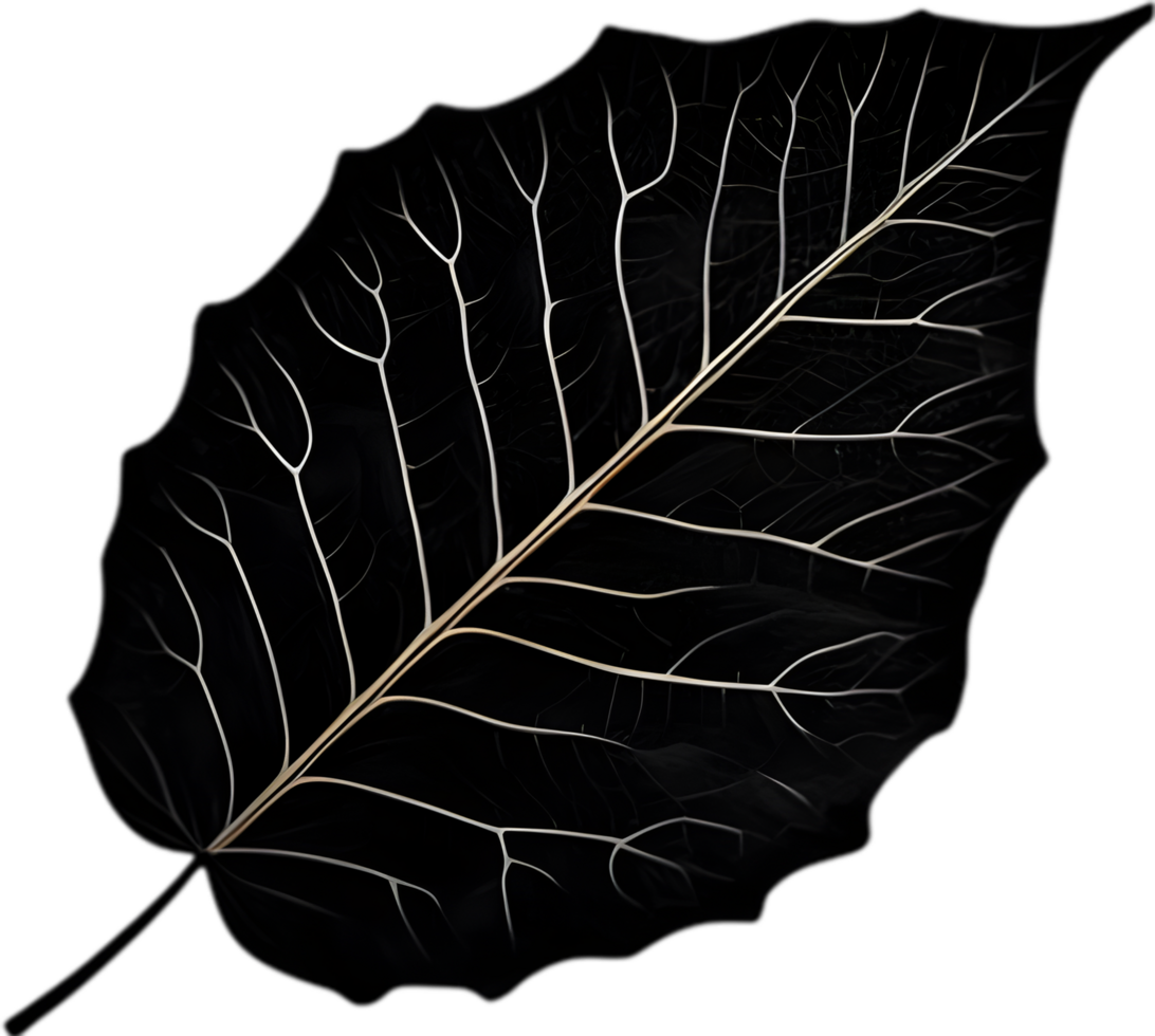 An image of a stylized leaf. AI-Generated. png