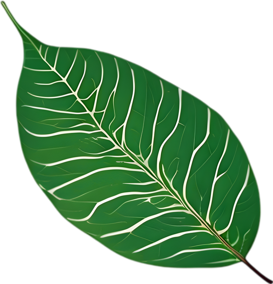 An image of a stylized leaf. AI-Generated. png