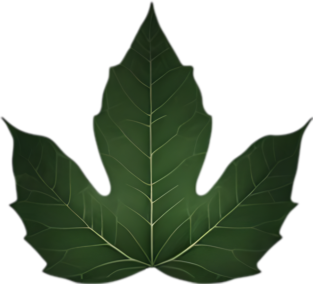 An image of a stylized leaf. AI-Generated. png