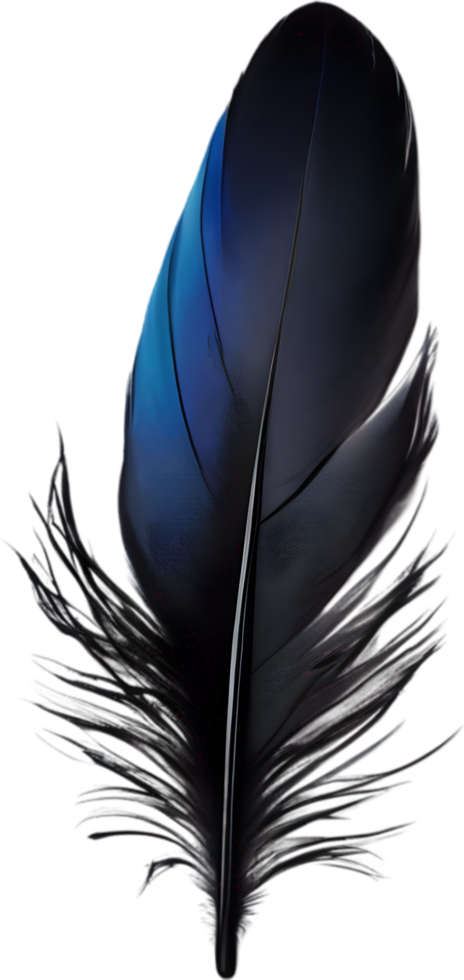 Close-up of black crow-inspired feathers. AI-Generated. png