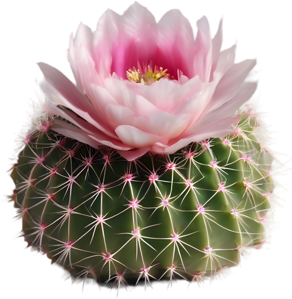 A vibrant cactus flower in full bloom. Ai-generated. png