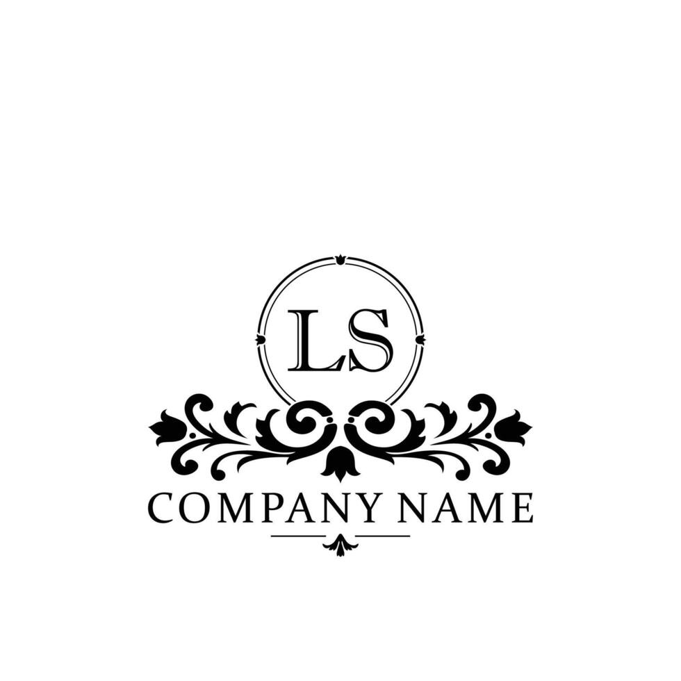 Initial letter LS simple and elegant monogram design template logo vector