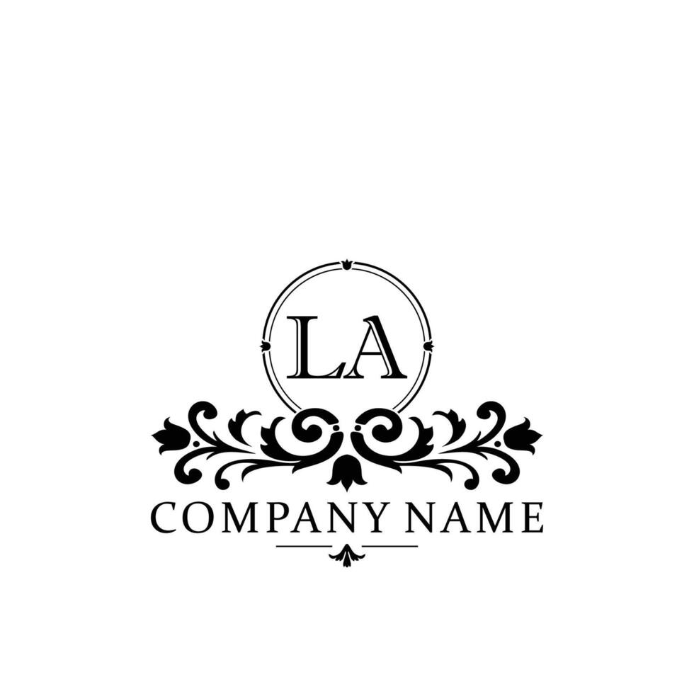Initial letter LA simple and elegant monogram design template logo vector