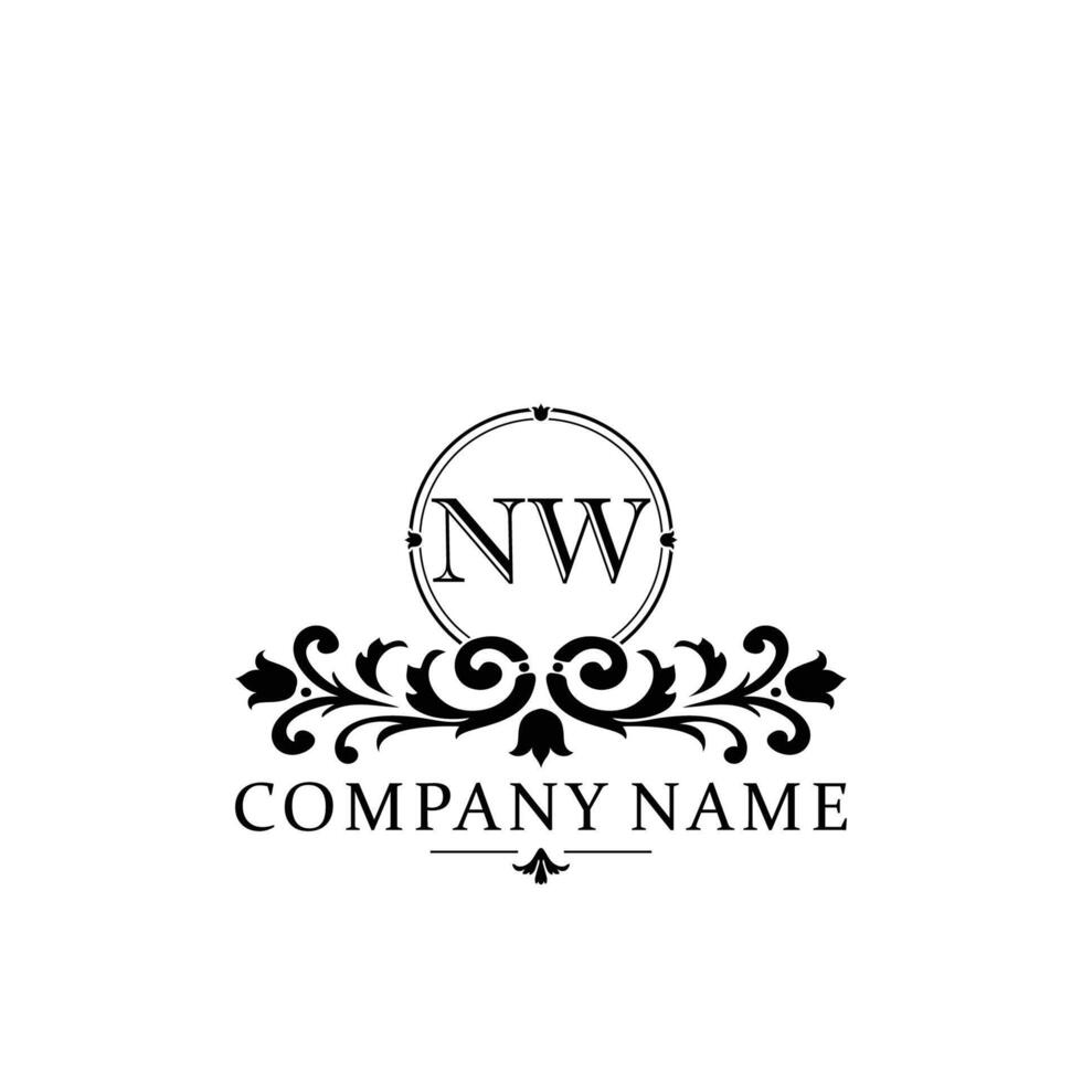 Initial letter NW simple and elegant monogram design template logo vector
