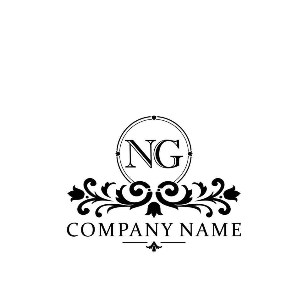 Initial letter NG simple and elegant monogram design template logo vector