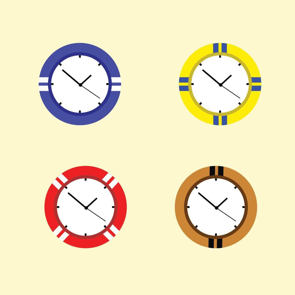 vector conjunto de pared relojes para tu diseño