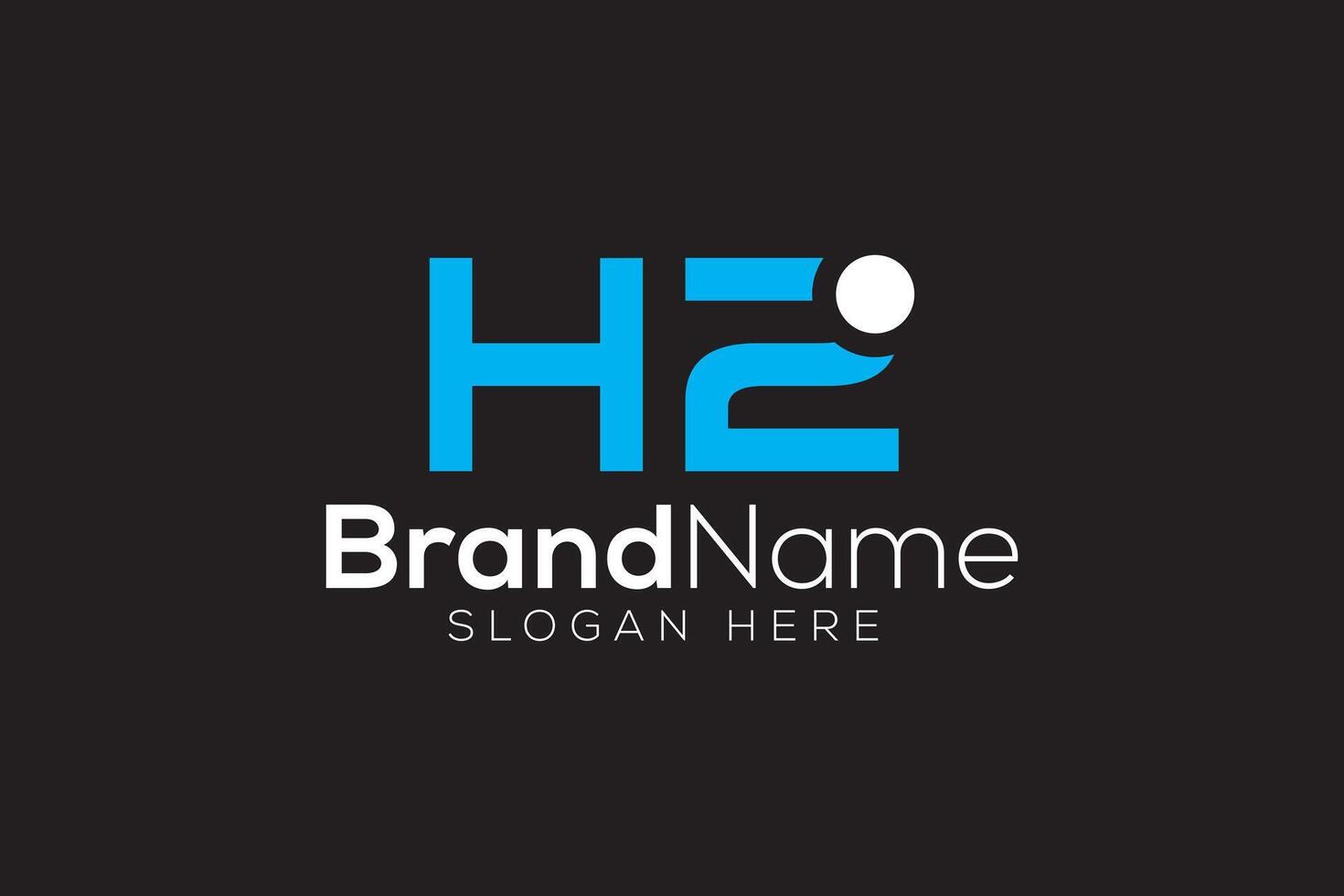 Hydrogen technology H2 logo design vector template