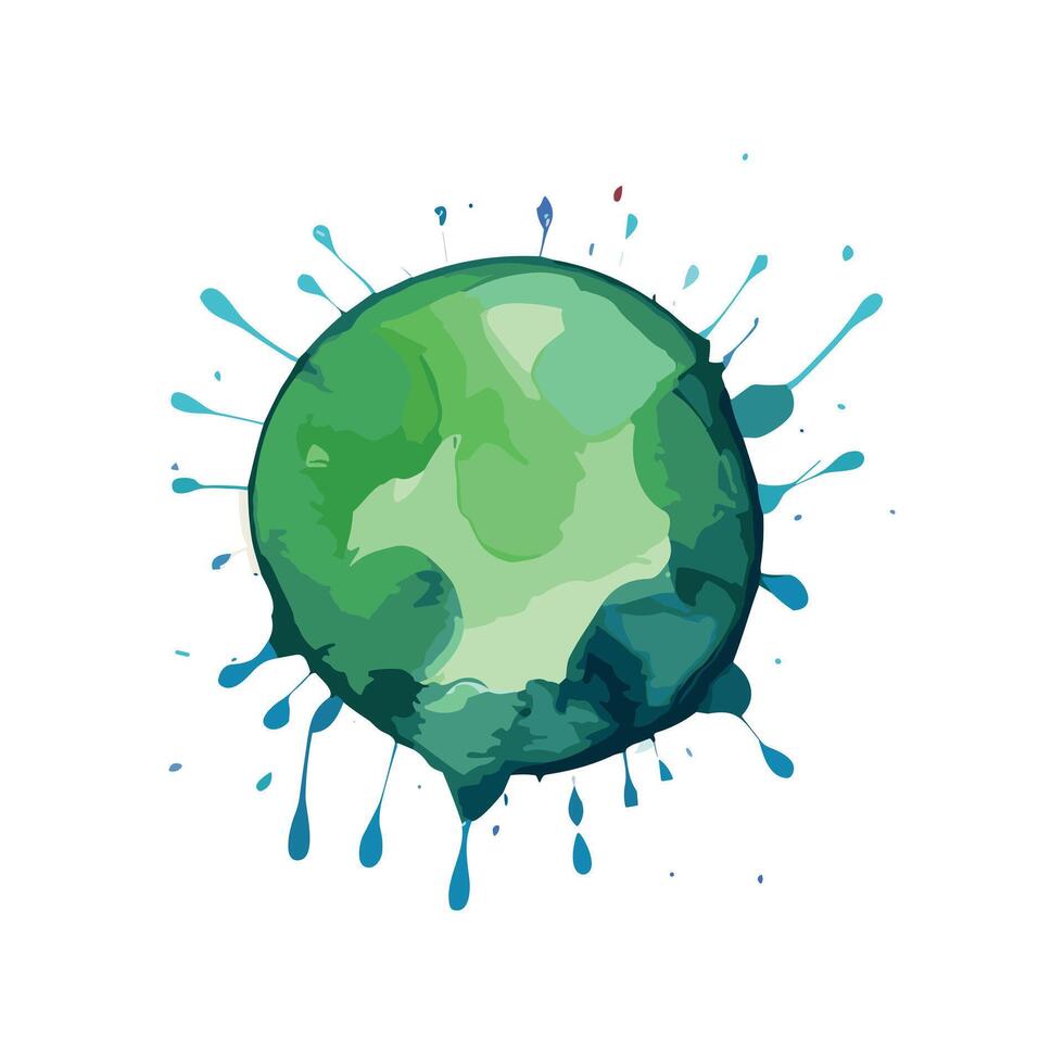 Watercolor illustration, water, soft, doodle, colourful, bubble, splash, paint, vector, watercolor, stain, splatter, brush vector