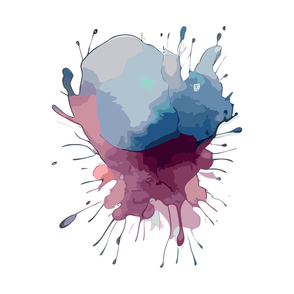 Watercolor illustration, water, soft, doodle, colourful, bubble, splash, paint, vector, watercolor, stain, splatter, brush vector