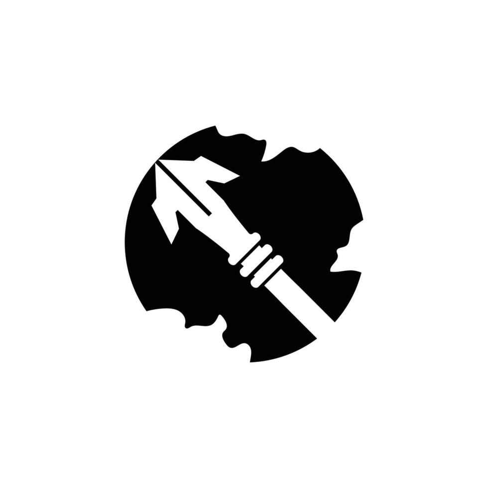 Arrowhead Spear Logo, Arrow Hunting Hipster Weapon Design, Vector Illustration Template
