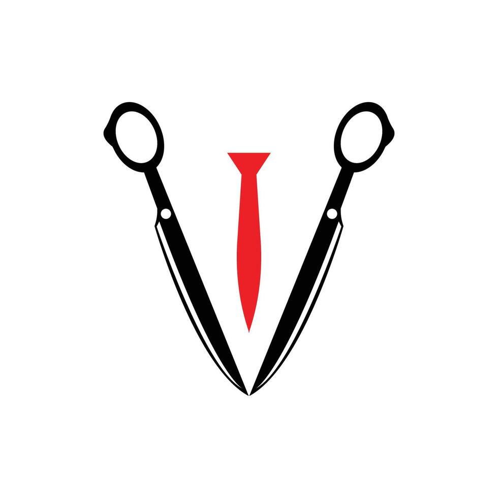 Scissors Logo, Shaver Vector, Simple Barber Shop Design, Icon, Background, Symbol, Template vector