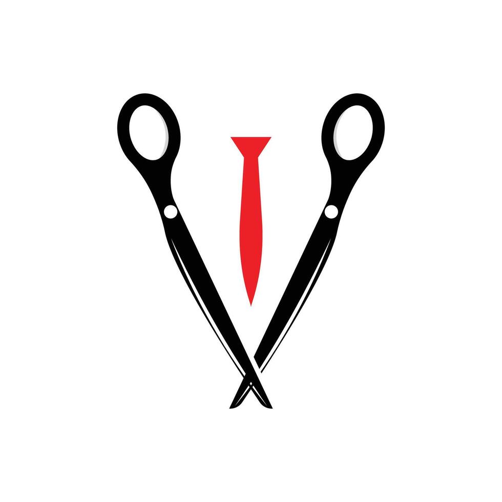 Scissors Logo, Shaver Vector, Simple Barber Shop Design, Icon, Background, Symbol, Template vector