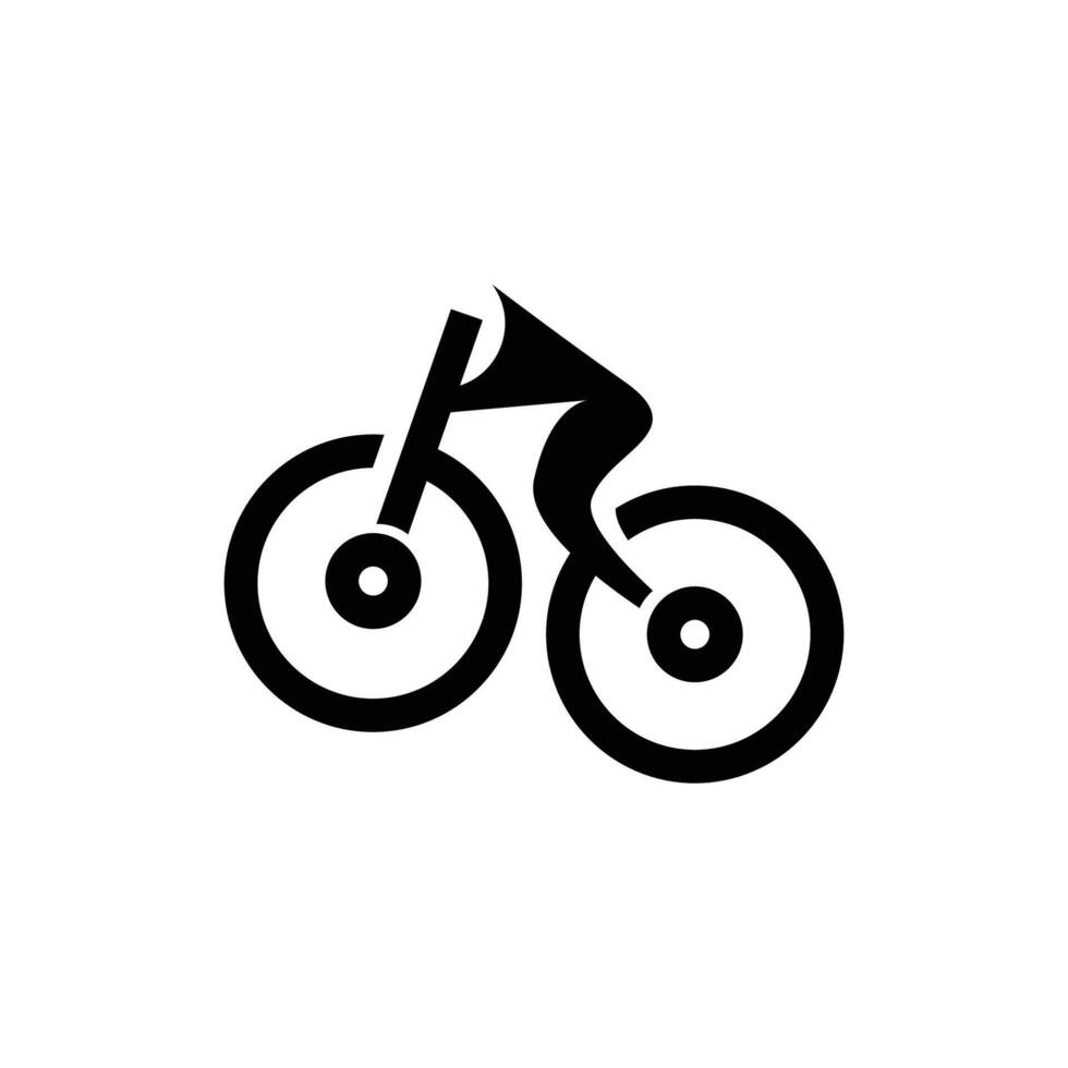 Bicycle Logo, Vehicle Vector, Bicycle Silhouette Icon, Simple Design Inspiration vector