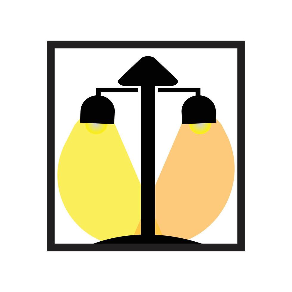 Lantern Lamp Logo Design, Life Lighting Vector, Lamp Logo Illustration, Product Brand, Retro Vintage vector